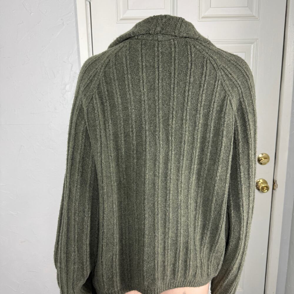 Lululemon Women's Sweater M/L Wool Blend Open Front Cardigan Twin Rib Vv16 - Picture 3 of 5